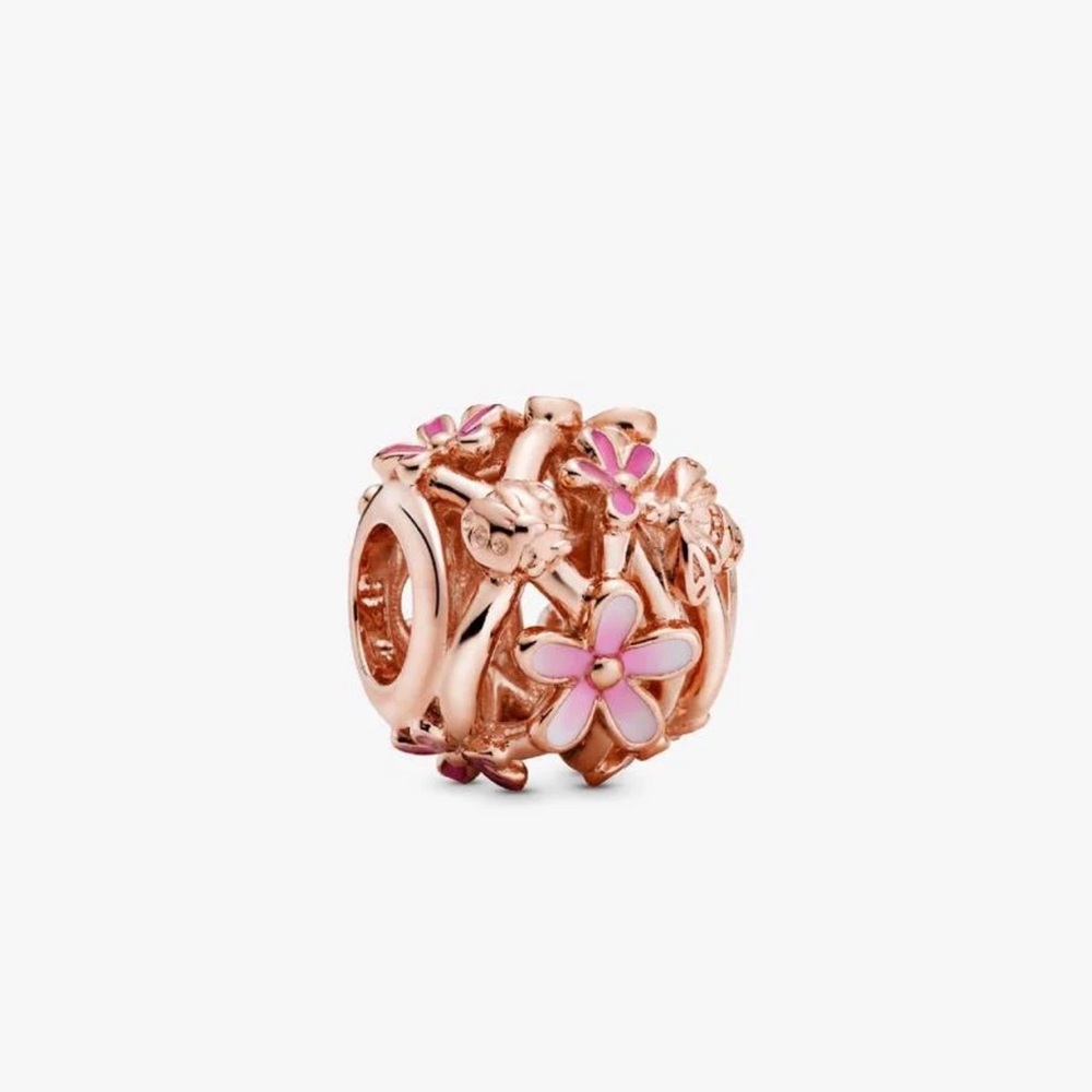 PANDORA Openwork Pink Daisy Flower Charm
14k rose gold